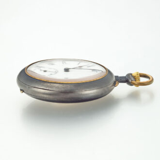 Swiss gunmetal keyless lever watch with calendar Circa 1900