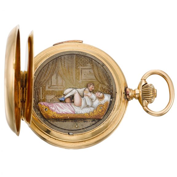 Swiss repeater with concealed erotic automaton Circa 1890 Swiss repeater with concealed erotic automaton Circa 1890