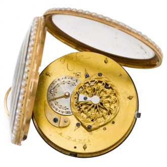 French decorative gold verge watch with chatelaine Circa 1790