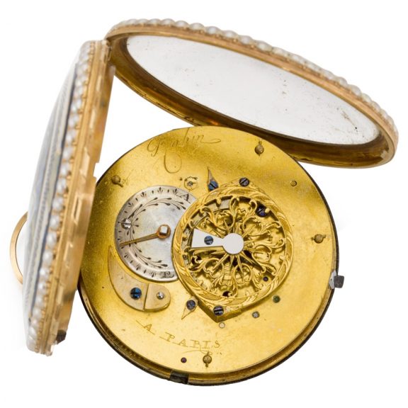 French decorative gold verge watch with chatelaine Circa 1790 French decorative gold verge watch with chatelaine Circa 1790