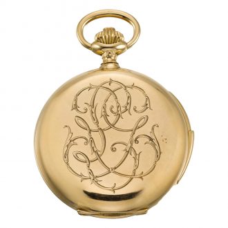 Swiss hunting cased minute repeating keyless watch Circa 1903