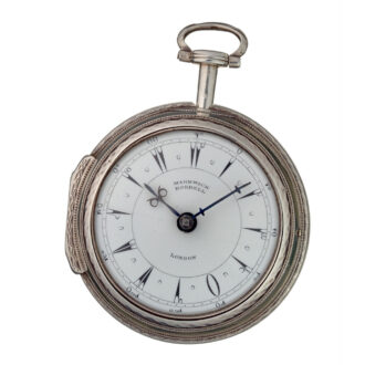 An English tortoiseshell silver verge pocket watch Circa 1853