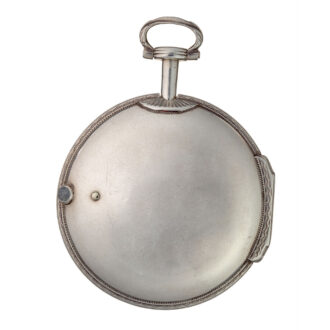 An English tortoiseshell silver verge pocket watch Circa 1853