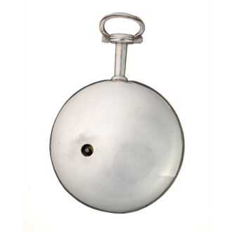 An English tortoiseshell silver verge pocket watch Circa 1853
