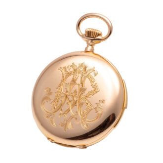 Swiss 18 carat pink gold quarter repeating lever watch Circa 1910