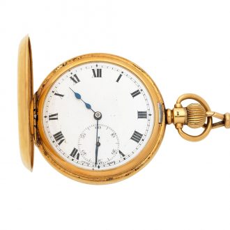 Rare English gold half hunting cased lever watch Circa 1917