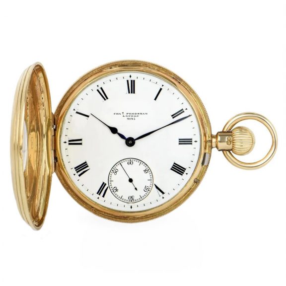 English Gold Keyless Fusee Lever Pocket Watch Circa 1905 English Gold Keyless Fusee Lever Pocket Watch Circa 1905