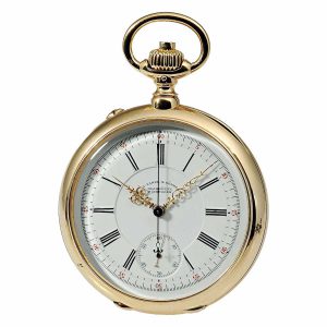 German gold pocket watch with chronograph Circa 1893
