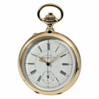 German gold pocket watch with chronograph Circa 1893