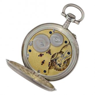 Very large German silver open faced lever pocket watch Circa 1920