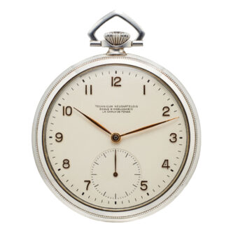 Swiss horological school stainless steel lever watch Circa 1950