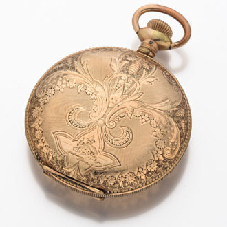 A fine Swiss gilt hunting cased keyless watch Circa 1900