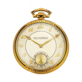 Swiss gold and enamel Art Deco watch with two tone dial Circa 1928
