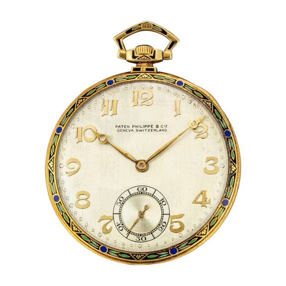 Swiss gold and enamel Art Deco lever dress watch Circa 1925