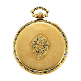 Swiss gold and enamel Art Deco lever dress watch Circa 1925
