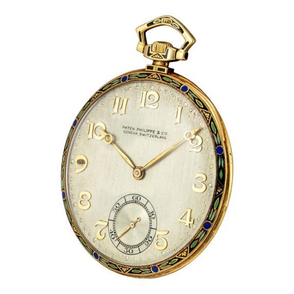 Swiss gold and enamel Art Deco lever dress watch Circa 1925 Swiss gold and enamel Art Deco lever dress watch Circa 1925