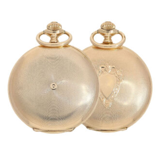Swiss gold engine turned lever pocket watch Circa 1915