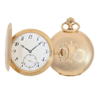 Swiss gold engine turned lever pocket watch Circa 1915