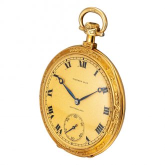Fine Swiss gold open faced keyless lever watch Circa 1917