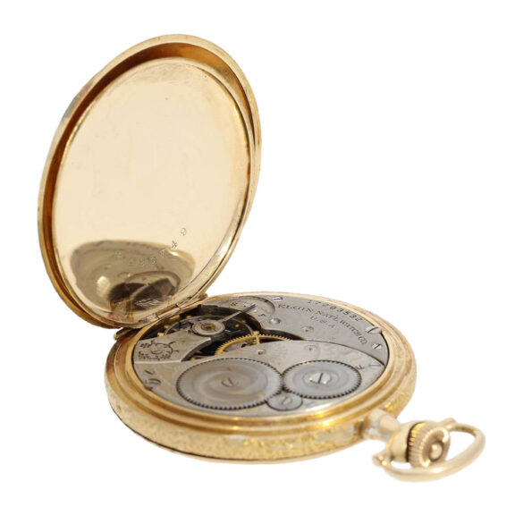 American gold Art Nouveau full hunter pocket watch Circa 1900 American gold Art Nouveau full hunter pocket watch Circa 1900