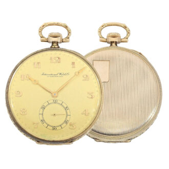 Swiss gold open faced lever pocket watch Circa 1926