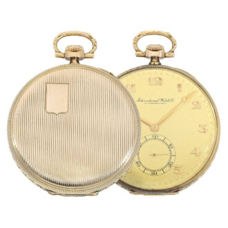 Swiss gold open faced lever pocket watch Circa 1926