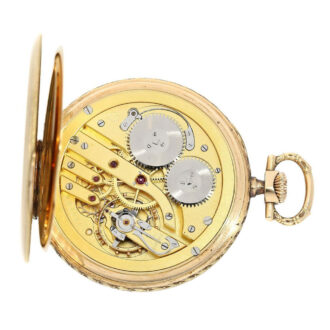 Swiss gold open faced lever pocket watch Circa 1926