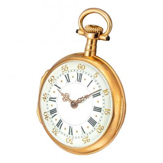 Fine Swiss 18 carat gold open faced keyless lever watch Circa 1882