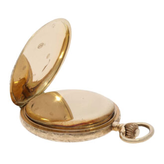 Swiss pink gold Art Nouveau full hunting watch Circa 1900