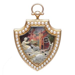 Exceptional Swiss gold, enamel automaton Circa 1805-1810