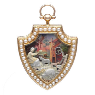 Exceptional Swiss gold, enamel automaton Circa 1805-1810