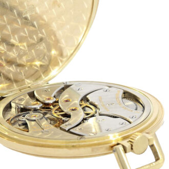 Swiss 14k gold lever watch with 18k golden chain Circa 1930