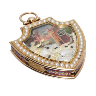 Exceptional Swiss gold, enamel automaton Circa 1805-1810 Exceptional Swiss gold, enamel automaton Circa 1805-1810