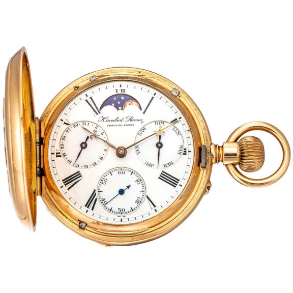 Swiss hunting cased keyless complicated lever watch Circa 1890 Swiss hunting cased keyless complicated lever watch Circa 1890