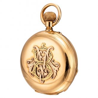 Swiss hunting cased keyless complicated lever watch Circa 1890 Swiss hunting cased keyless complicated lever watch Circa 1890