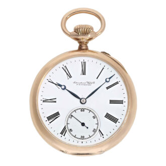 Swiss gold IWC watch with Art Nouveau monogram Circa 1902