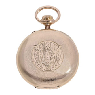 Swiss gold IWC watch with Art Nouveau monogram Circa 1902