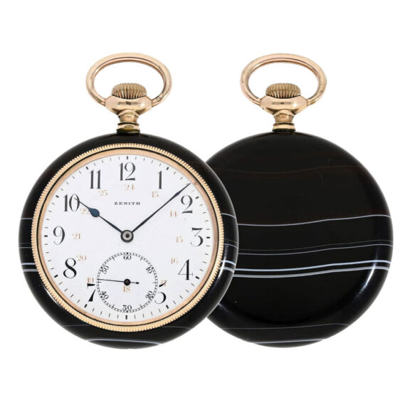 Swiss lever dress watch with agate stone case Circa 1920
