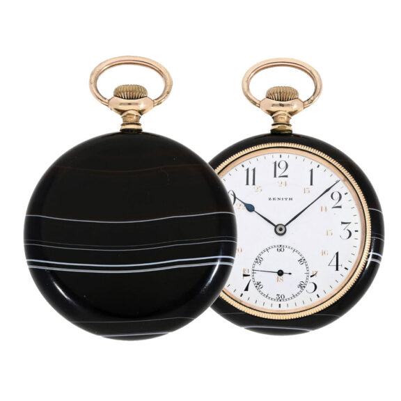 Swiss lever dress watch with agate stone case Circa 1920 Swiss lever dress watch with agate stone case Circa 1920