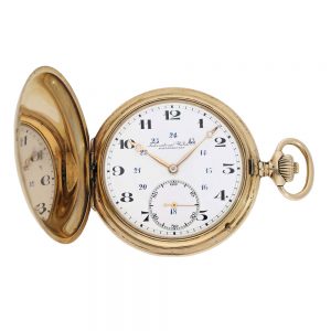 Swiss 14k gold hunting cased lever pocket watch Circa 1916