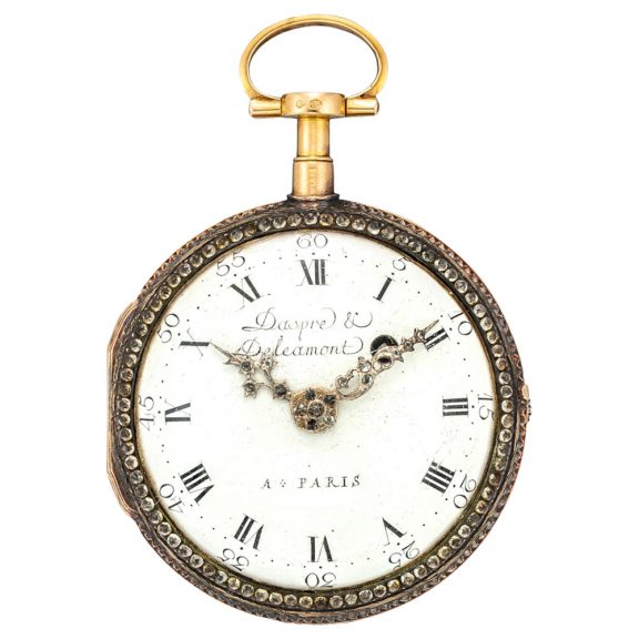 French gold verge watch with enamel painting Circa 1780 French gold verge watch with enamel painting Circa 1780