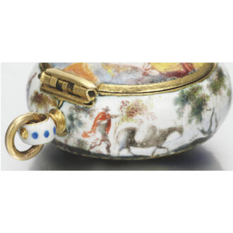 French extremely small gold and enamel watch Circa 1650 French extremely small gold and enamel watch Circa 1650