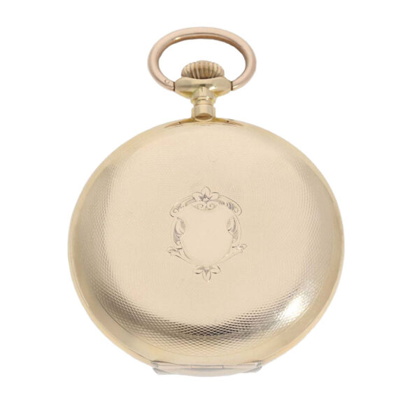 Exceptionally large Swiss gold hunting cased watch Circa 1900 Exceptionally large Swiss gold hunting cased watch Circa 1900