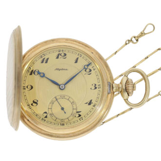 High quality Swiss Alpina Art Deco gold dress watch Circa 1930