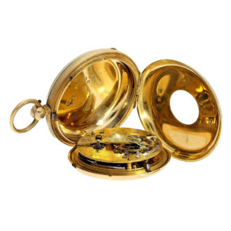 English gold half hunting cased lever pocket watch Circa 1869