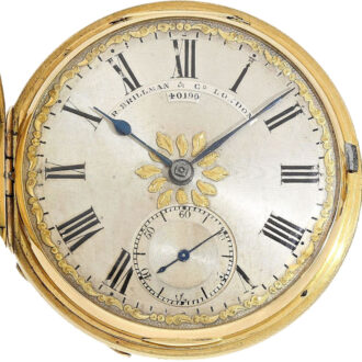 English gold half hunting cased lever pocket watch Circa 1869