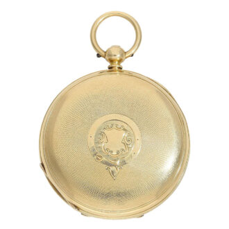 English gold half hunting cased lever pocket watch Circa 1869