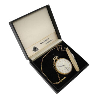 American gold watch with chain and golden pocket knife Circa 1923