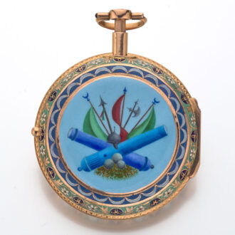 English gold and enamel quarter repeating verge Circa 1810