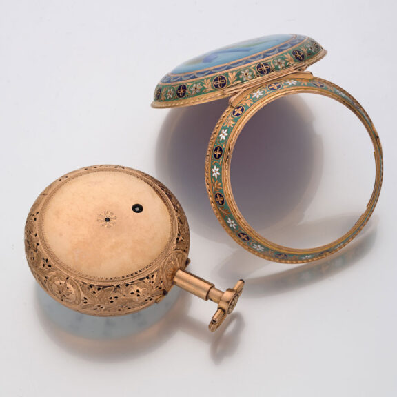 English gold and enamel quarter repeating verge Circa 1810 English gold and enamel quarter repeating verge Circa 1810